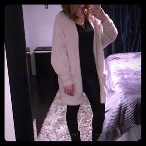 Express cream slouchy cozy cardigan